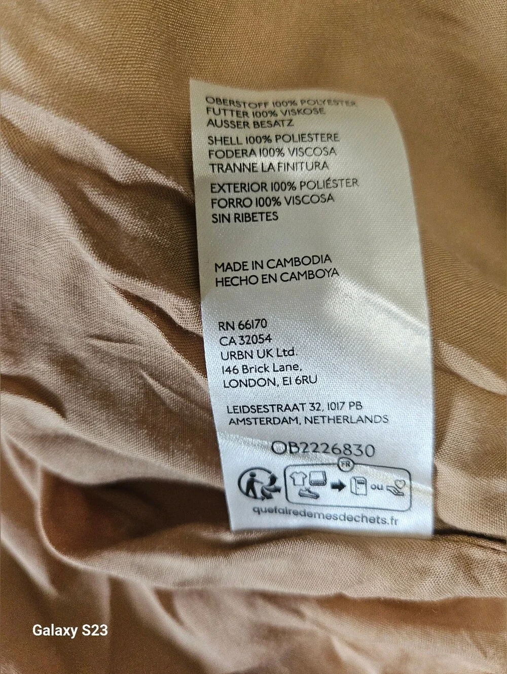 ANTHROPOLOGIE Cropped Floral-Print Trench Coat in Tan